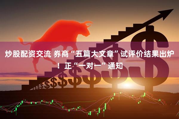 炒股配资交流 券商“五篇大文章”试评价结果出炉！正“一对一”通知